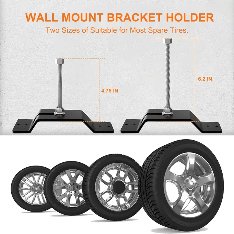 Wall Mount Spare Tire Carrier For Trailer,Spare Tire Carrier For Enclosed Trailer,Wheel Bracket Trailer Spare Tire Mount-AT64