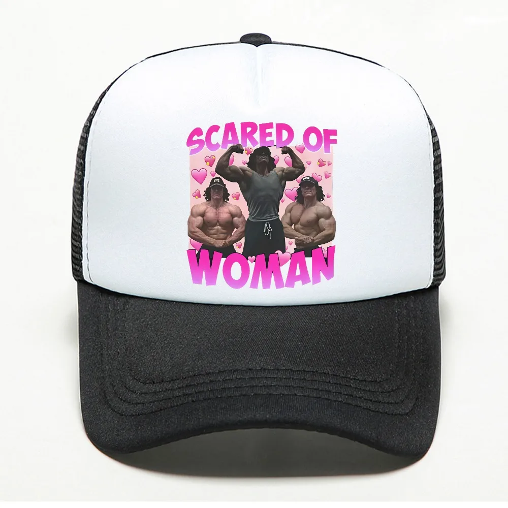 Sam Sulek Scared hat Humor Gym Fitness Lovers Baseball Cap Men Women Casual outdoors mesh breathable Trucker hats