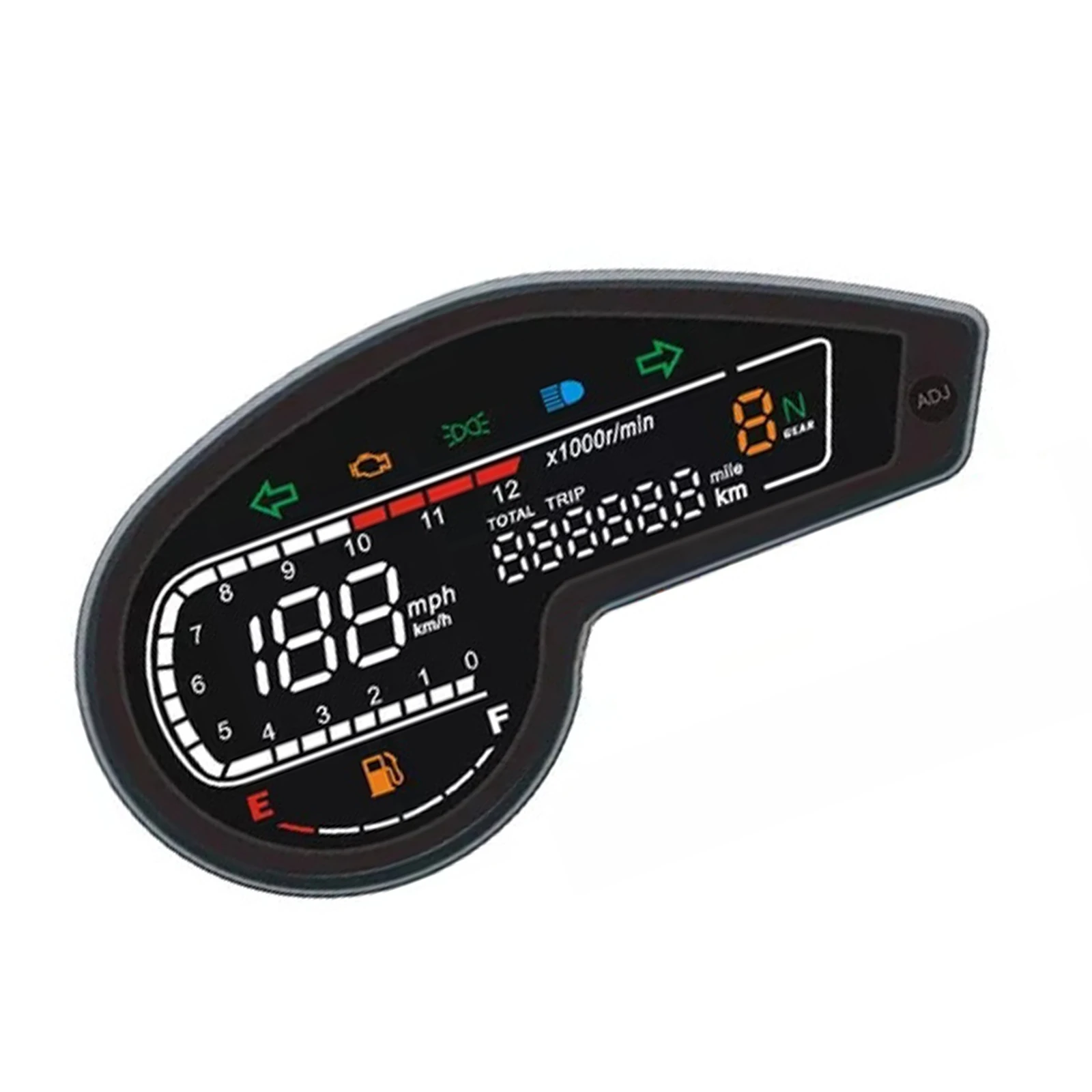 أداة دراجة نارية مضادة للوهج عرض عداد المسافات الرقمي مناسبة لملحقات الدراجات النارية Crossmax 150 DM200 XR190 دروبشيبينغ