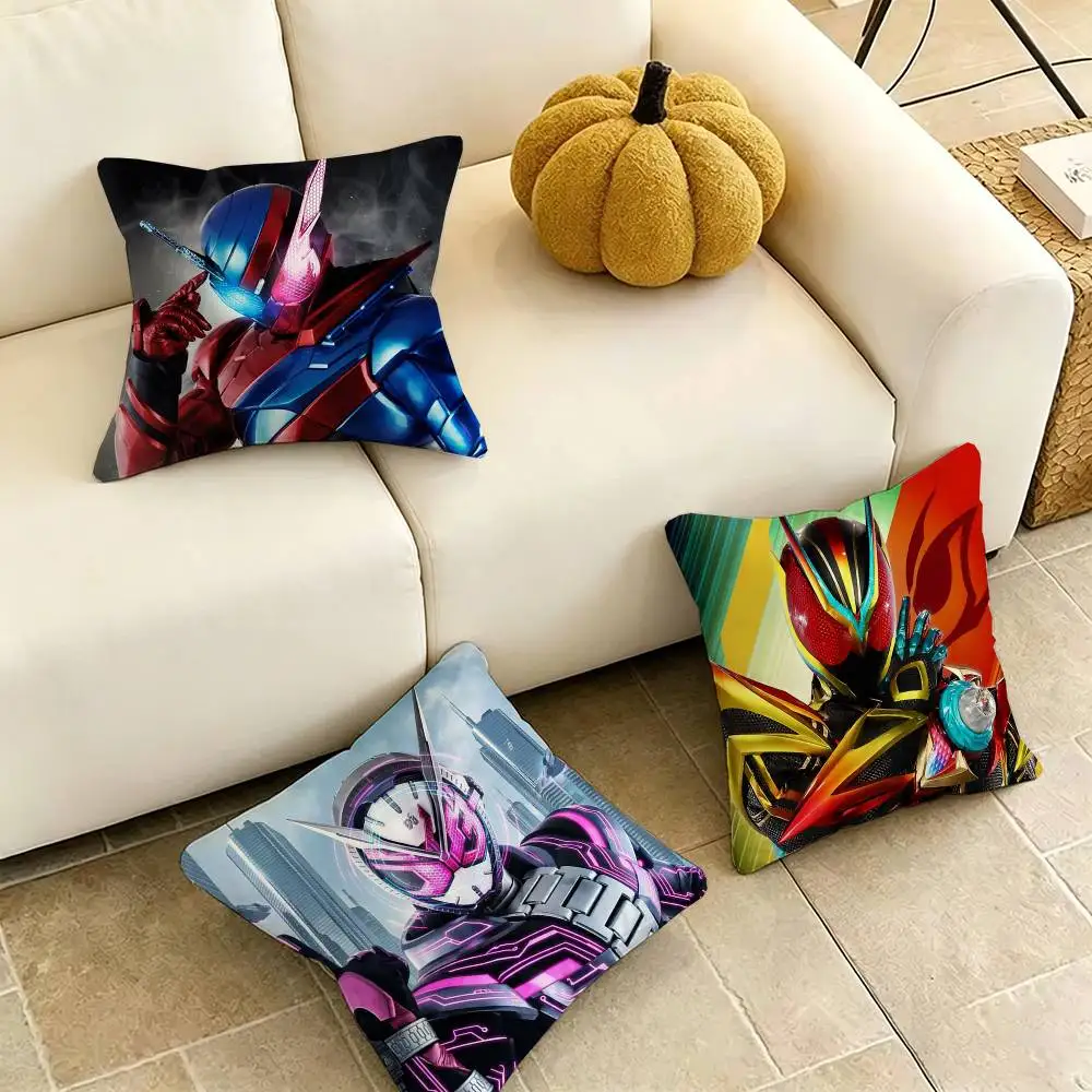 

Kamen-N R-Rider Pillow Case Square Double-Sided Sofa Cushion Cover Bedroom Bedside Pillow Gift