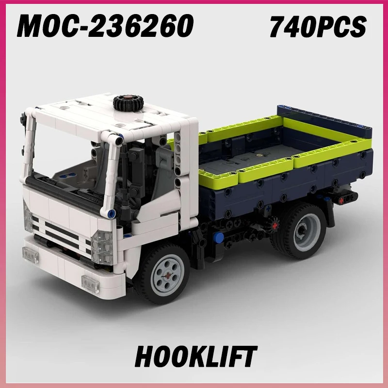 

740PCS MOC-236260 Hooklift Truck Car Model Building Blocks City Monster Trucks Bricks Toys DIY model Boys Birthday Gift