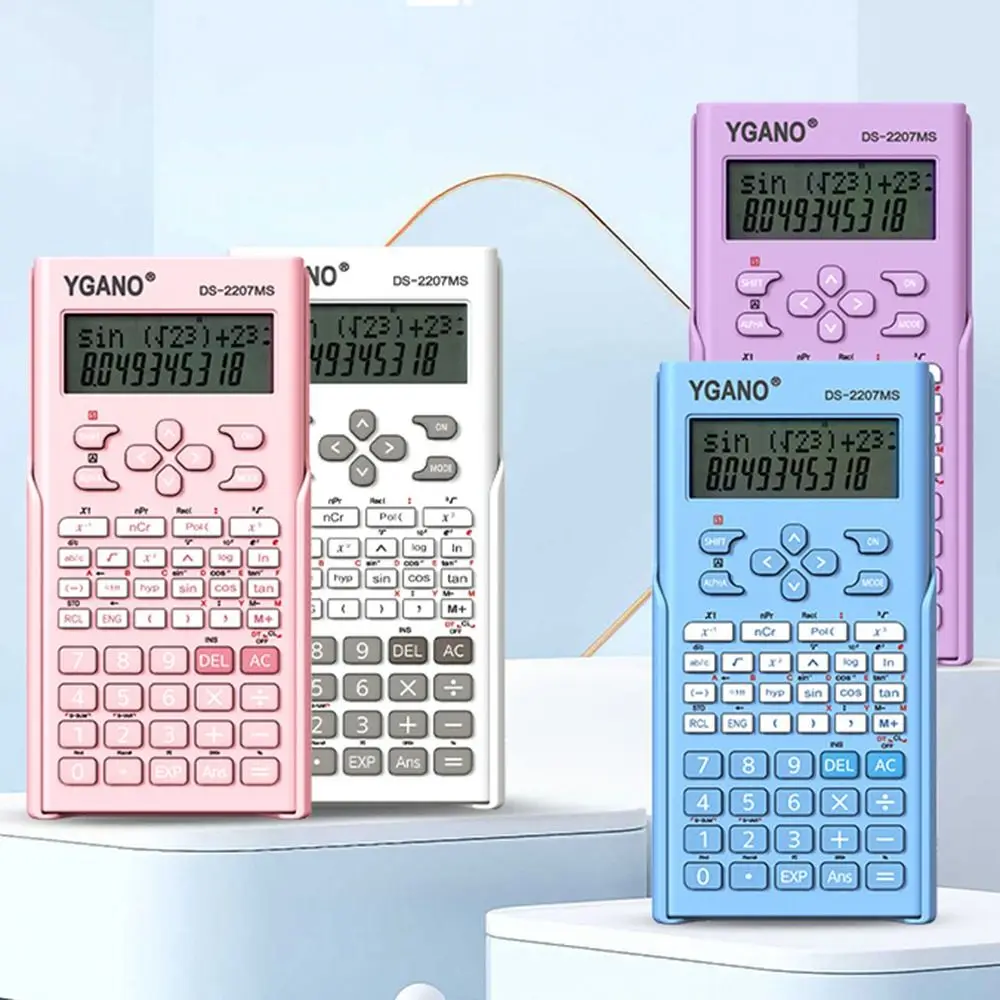 

240 функций, инженерный научный калькулятор, 2-линейный 12-значный многофункциональный функциональный калькулятор, школьные и офисные принадлежности