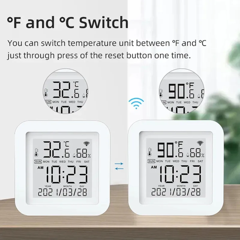 Tuya WIFI Temperature & Humidity Sensor for Smart Home var SmartLife Thermometer Hygrometer Support Alexa Google Assistant