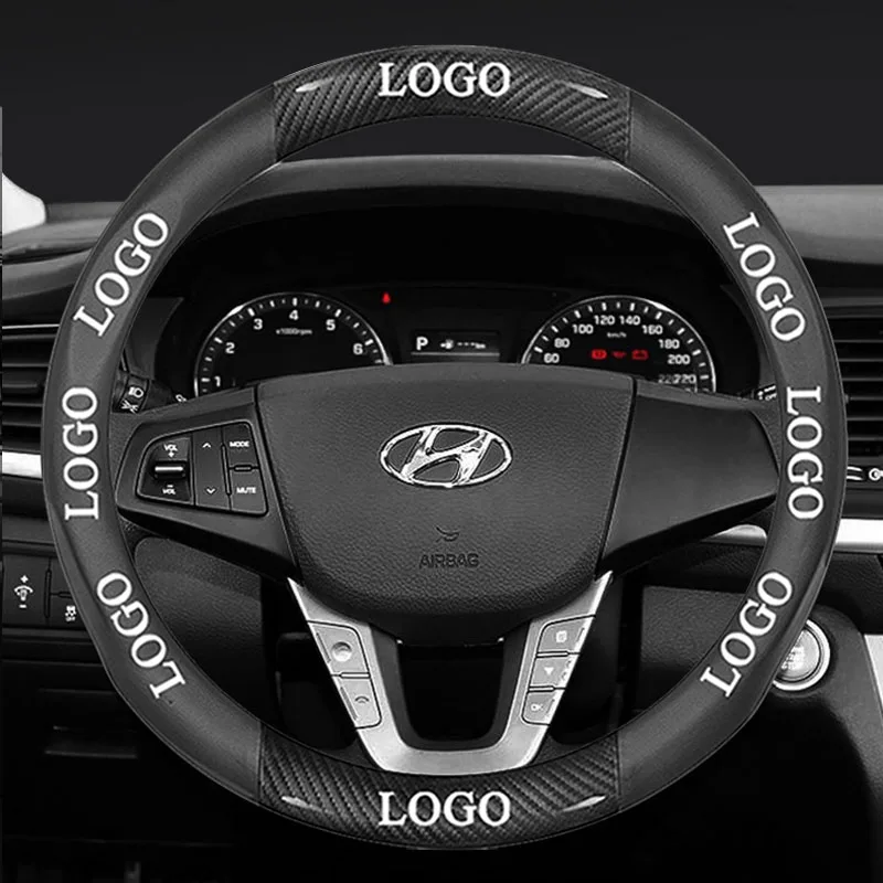 Car Steering Wheel Cover For Hyundai i10 i20 i30 i40 ix25 ix35 ix55 Tucson Palisade Kona Santa-fe Getz IONIQ Sonata Solaris Ceed