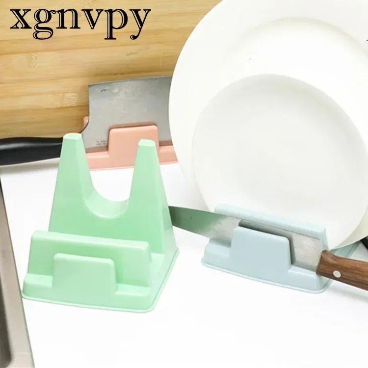 xgnvpy Kitchen Spatula Holder Spoon Fork Rack Pot Lid Organizer Chopsticks Rest Non Slip Silicone Pad Storage Accessory