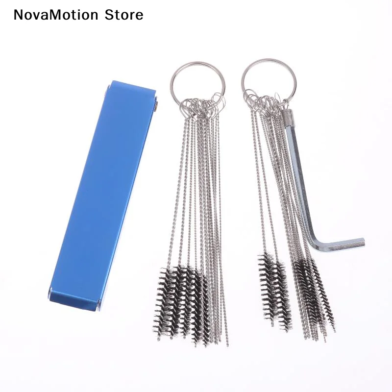 1 Set Carburetor Carbon Dirt Jet Remove Cleaning Needles Brushes Cleaner Tool For Automobile Motorcycle ATV Welder Carb Chainsaw