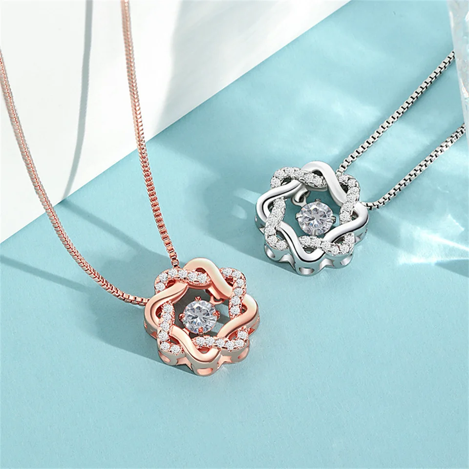

Six-pointed Star Heart Pendant High-end Beating Heart Stainless Steel Necklace Eight-pointed Star Smart Necklaces Jewelry Gifts