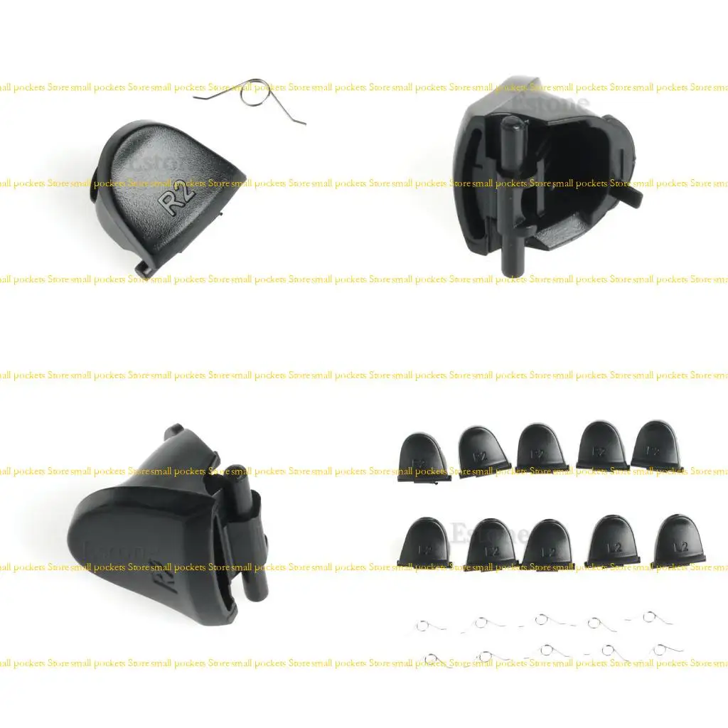 

R1WD 10 Pieces L2 Replacement Trigger Buttons + Springs for Controller Black