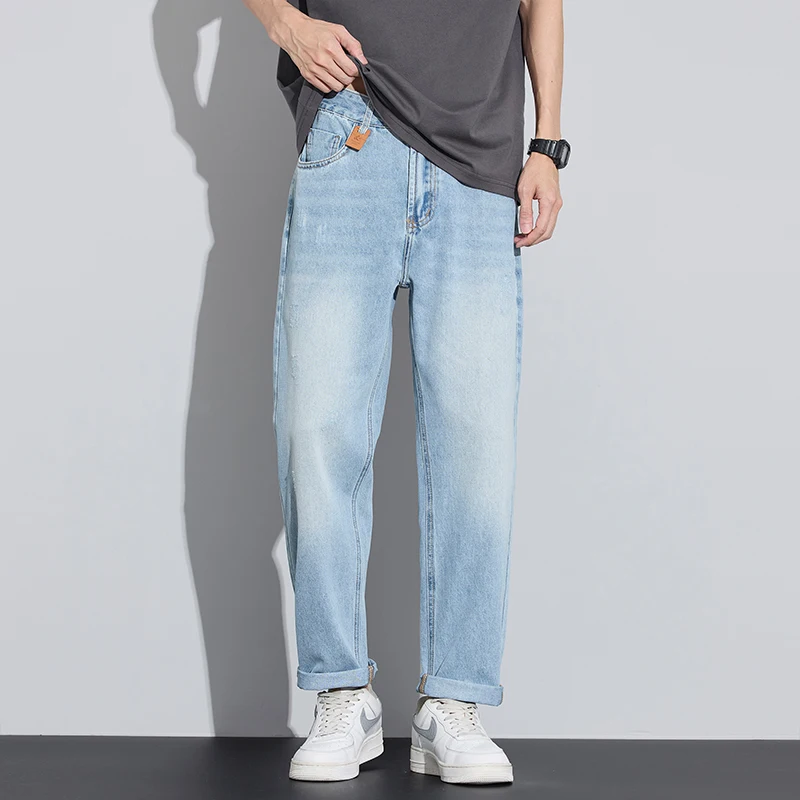 

2025 Spring/Summer Straight leg Jeans Men's Fashion Versatile Loose Pants Casual Comfortable Denim Pants