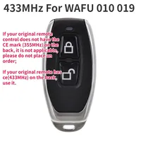 1pcs WAFU 433MHz Remote Controller Door Lock Remote Control Key For WF-010 WF-019 WF-011A Invisible Door Lock