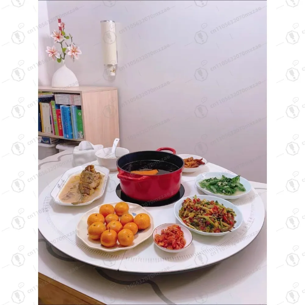 حصيرة تسخين الطعام متعددة الوظائف - طاولة طعام قابلة للطي وقابلة للدوران لتدفئة الوجبات المنزلية #1