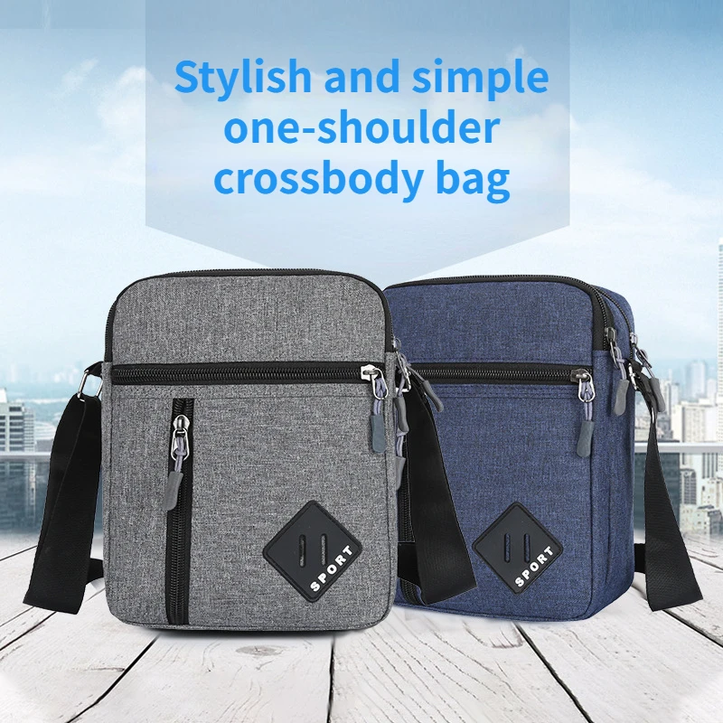 Fashion Men's Messenger Bag Crossbody Shoulder Bags Men Small Sling Pack for Work Business Waterproof Oxford Packs Satchel Purse