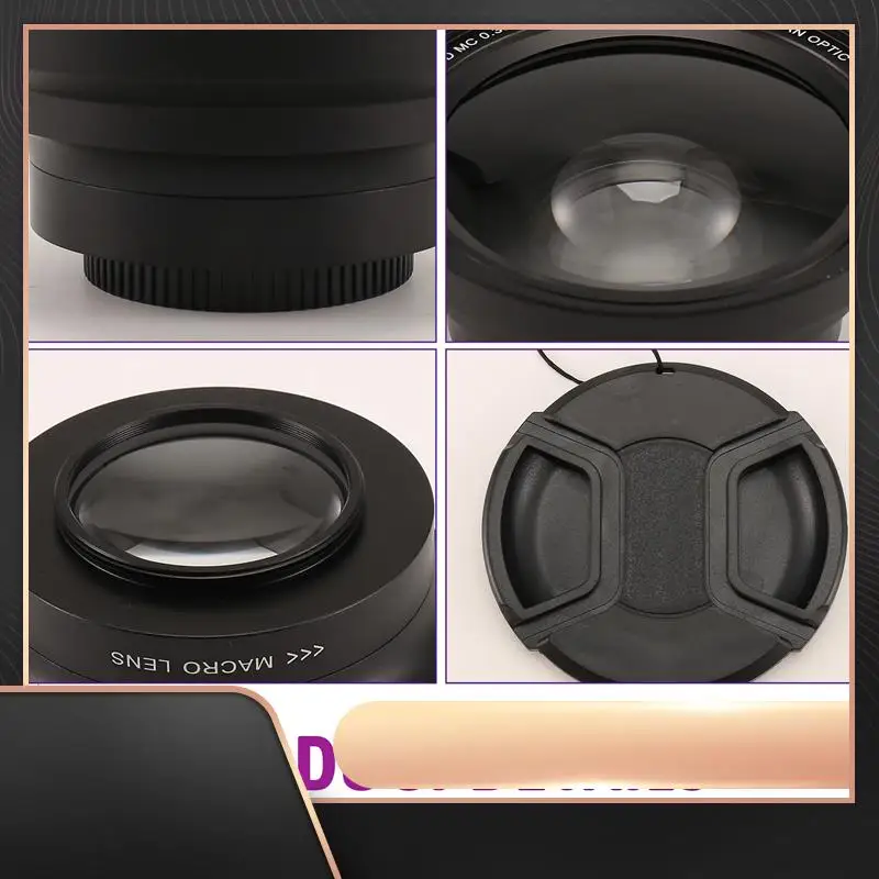 

Профессиональный макрофон 37 мм + широкоугольный объектив 72 мм 0,39X Full HD для видеокамеры 4K-N34R