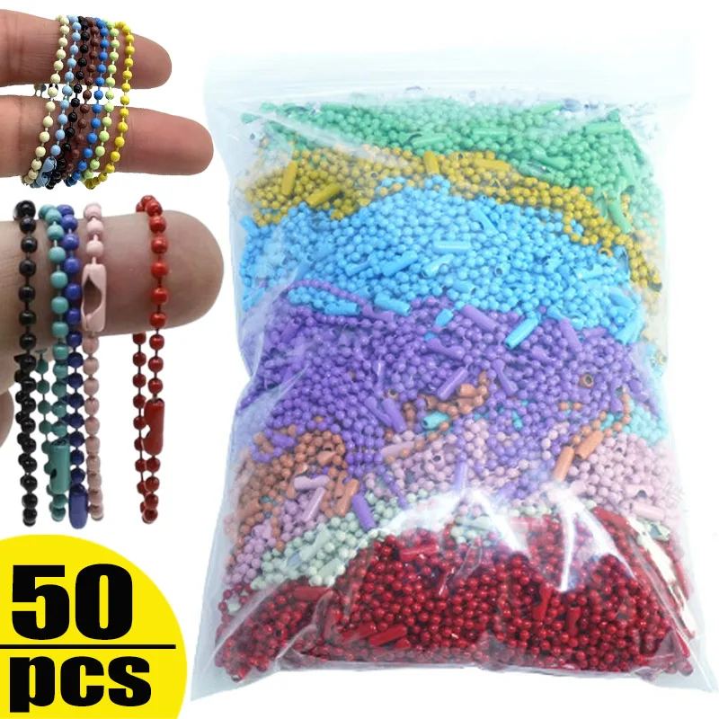 

50/10pcs Ball Bead Chains DIY 12cm Keychain/Dolls/Label Hand Tag Connector Bracelet Jewelry Making Finding Accessorise Wholesale