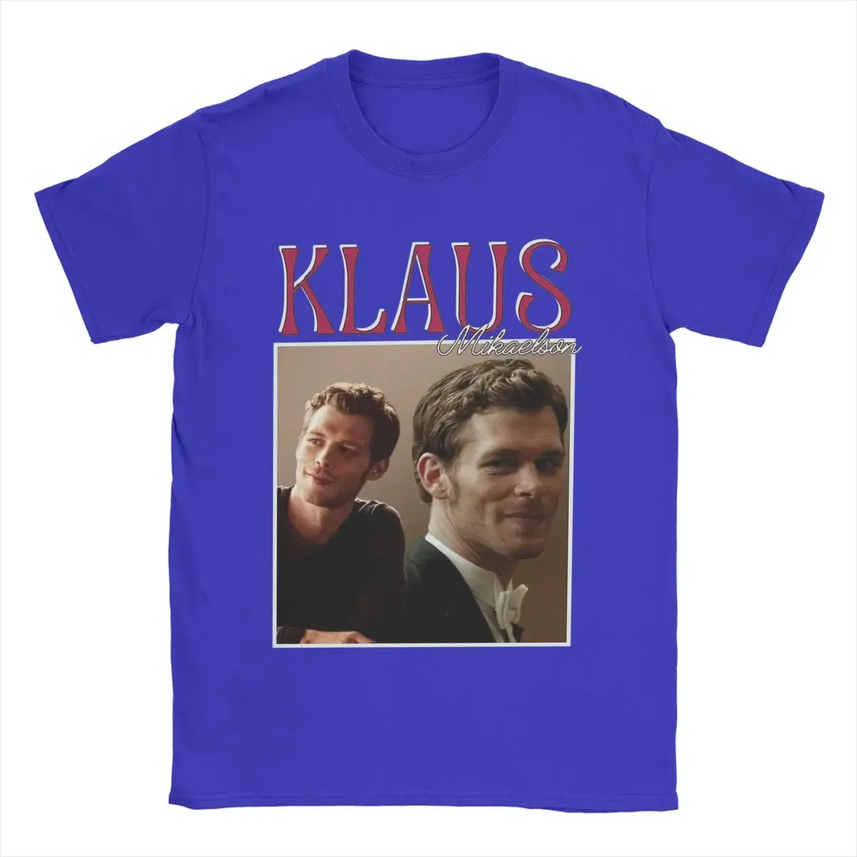 Short Sleeve Tee Shirt Graphic Tops Awesome Klaus Mikaelson The Vampire Diaries T-Shirt Men O Neck Pure Cotton T Shirt cotton