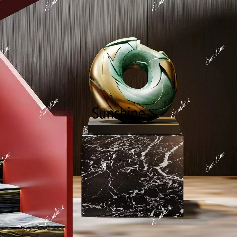 Ring Art Sculpture Modern Light Luxury Ornament Hotel Soft Decoration
