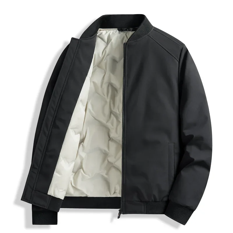 Tough Guy 2025 New Winter Outdoor Down Jacket For Young Men - Stand-Collar, Thickened, Warm & Casual Outerwear