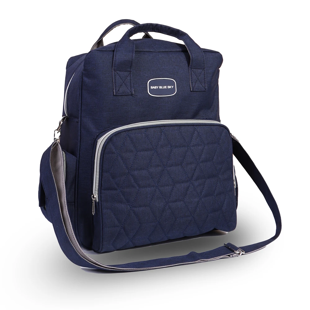 New Fashionable Quilted Diamond-Patterned Mommy Backpack; Large-Capacity Casual Travel Mommy Bag; Multi-Functional and Labor-Saving Mother and Baby Backpack Diaper Bag