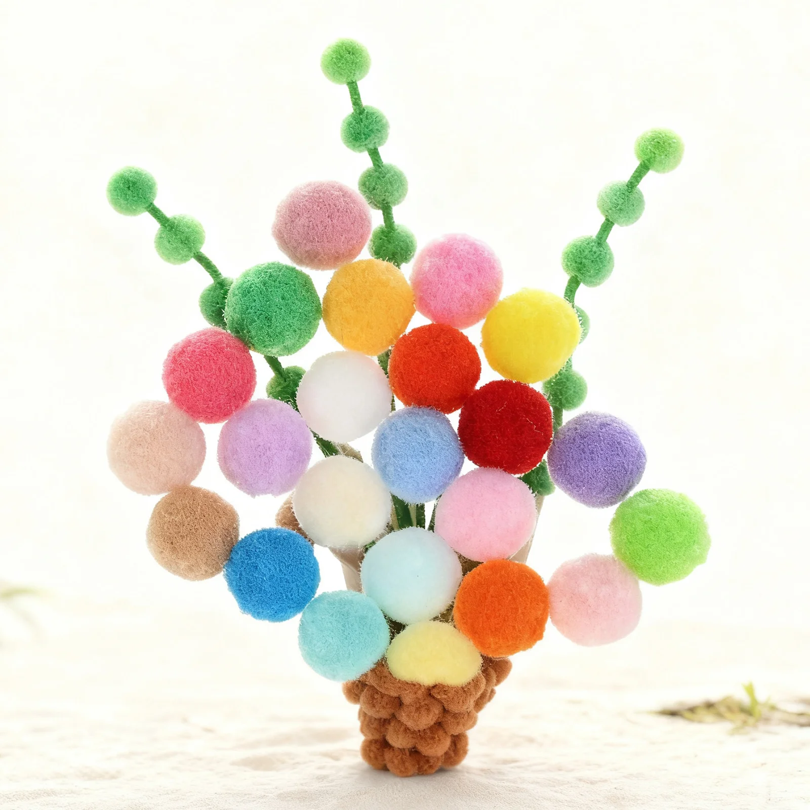 

1000Pcs 1.5cm Mini Ball Set High Quality Elastic Polyester for Making Keychains Tassels Phone Decor Crafts Stimulate Children