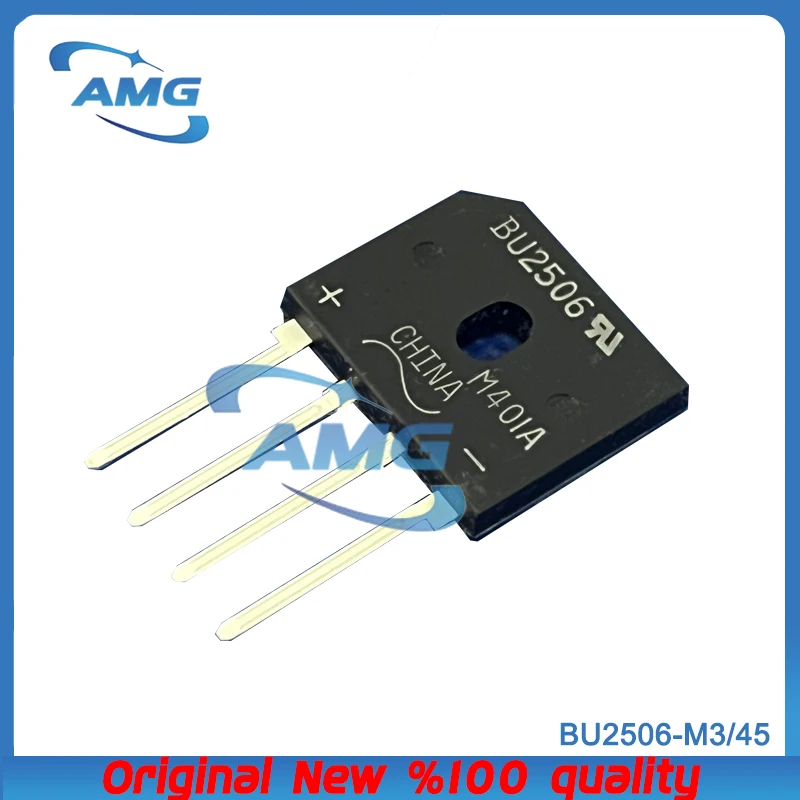 1 PCS BU2506-M3/45 ponte retificadora 25A600V GBU com dissipador de calor