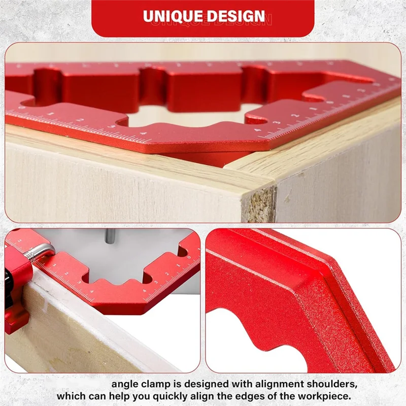 

WCS-4PCS Corner Clamps For Woodworking Tools, 45 And 90 Degree Clamps Aluminum Alloy Positioning Squares Right Angle Clamps
