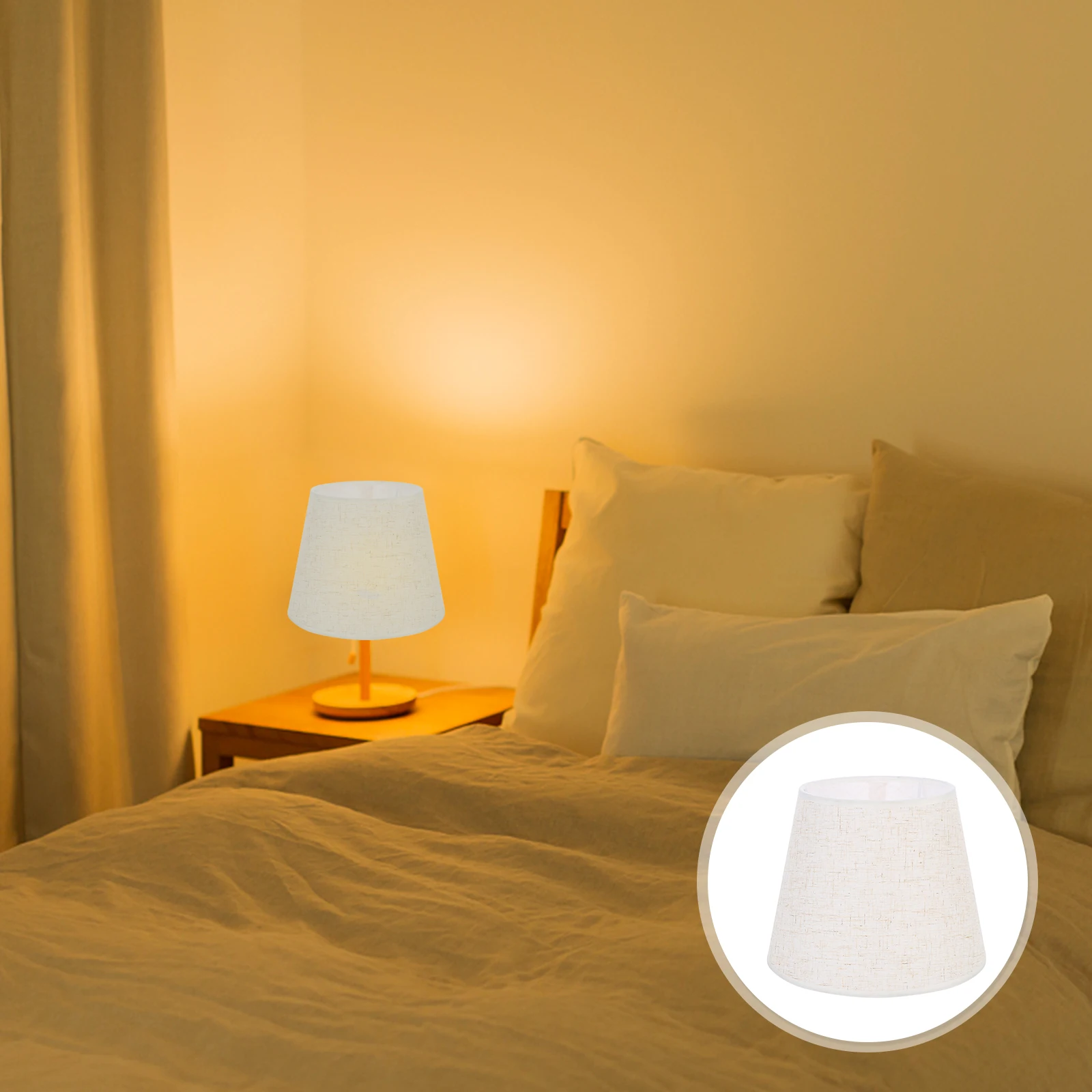 

Cloth Lampshade Housing Cover 22cm Round Mouth Large White Lampshades Table Wall Floor Ceiling Protector Light Cover Lamp Shade