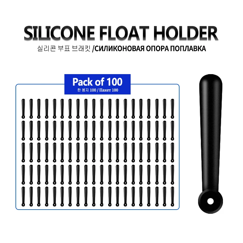 Image of 100PCS Float Rest Drei Größe L M S Gummi Boje Rest Stopper Bobber Angeln Werkzeuge Tackle Zubehör