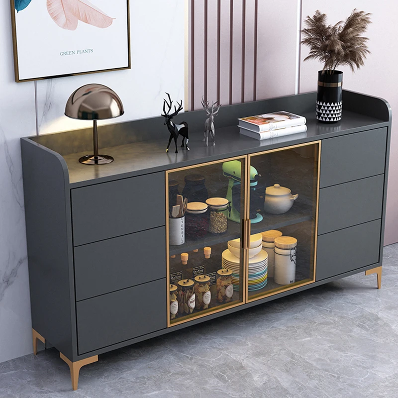 Grey Cube Skincare Living Room Cabinet Coffee Station Modern Storage Buffet Cabinet Display Kitchen Cajoneras Bedroom Furniture