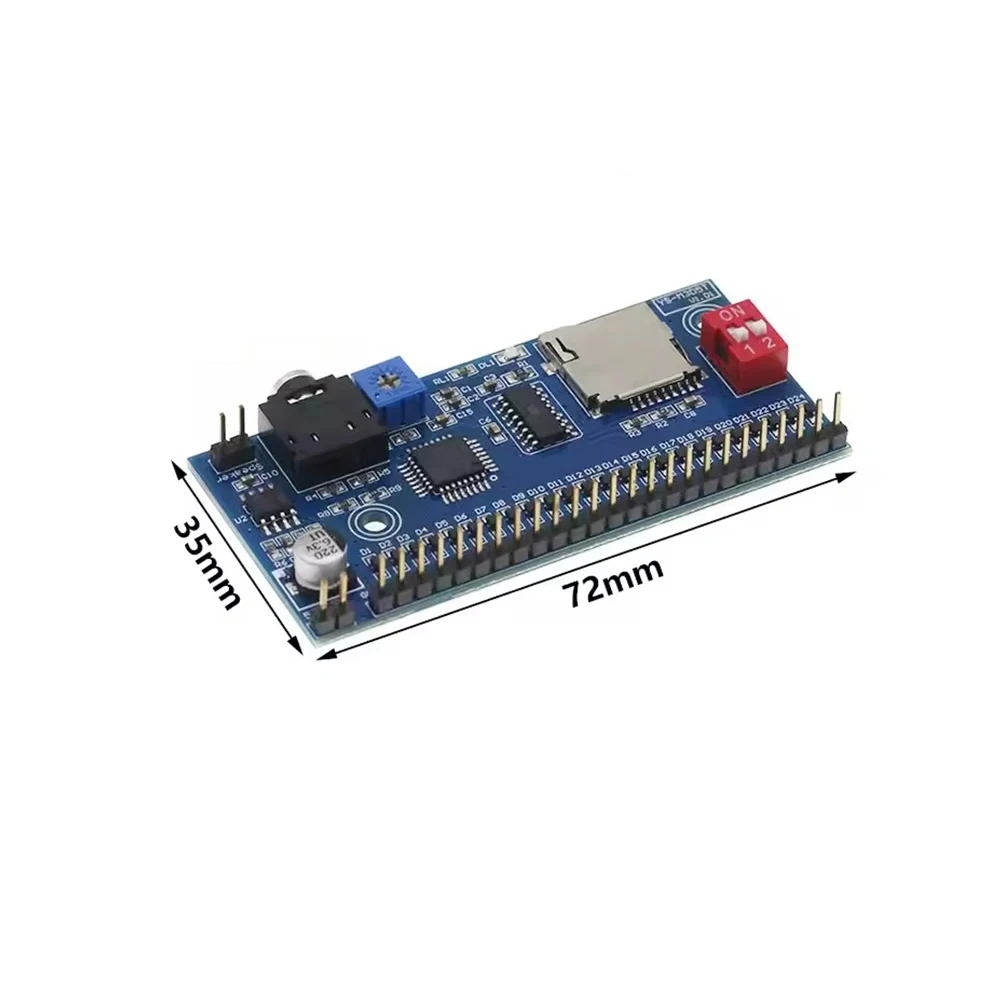 2/10/30/50Pcs M3D5T MP3 Voice Playback Module Single Trigger Play Once Voice Broadcast Module For MCU DIY Prompt Announcer