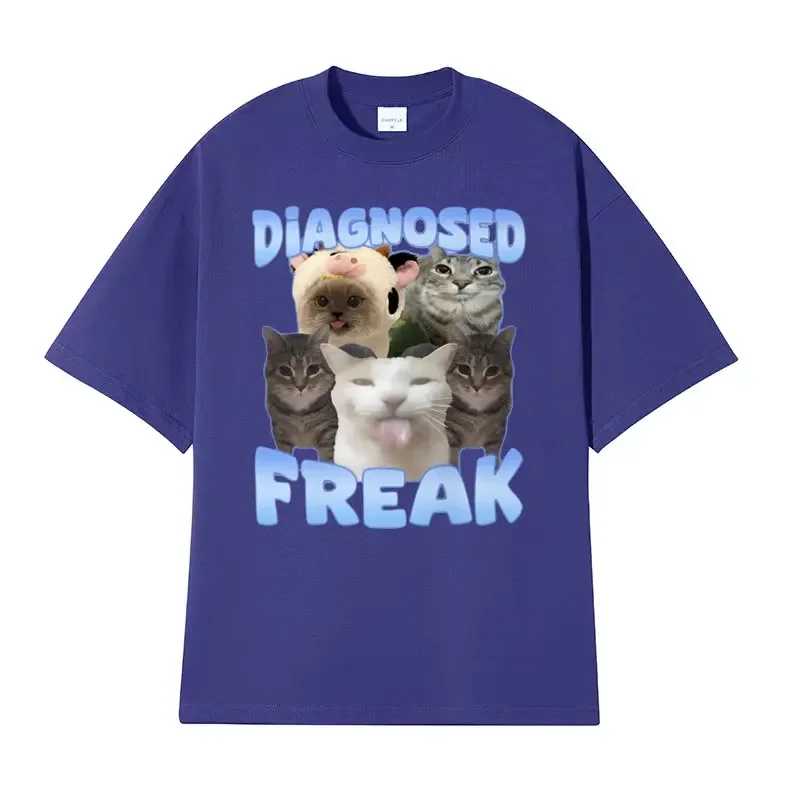 Diagnosis: Weird and Funny Watermelon Cat Fans TshirtWomens Summer Street Wear TshirtFashion Large Humorous T-shirt