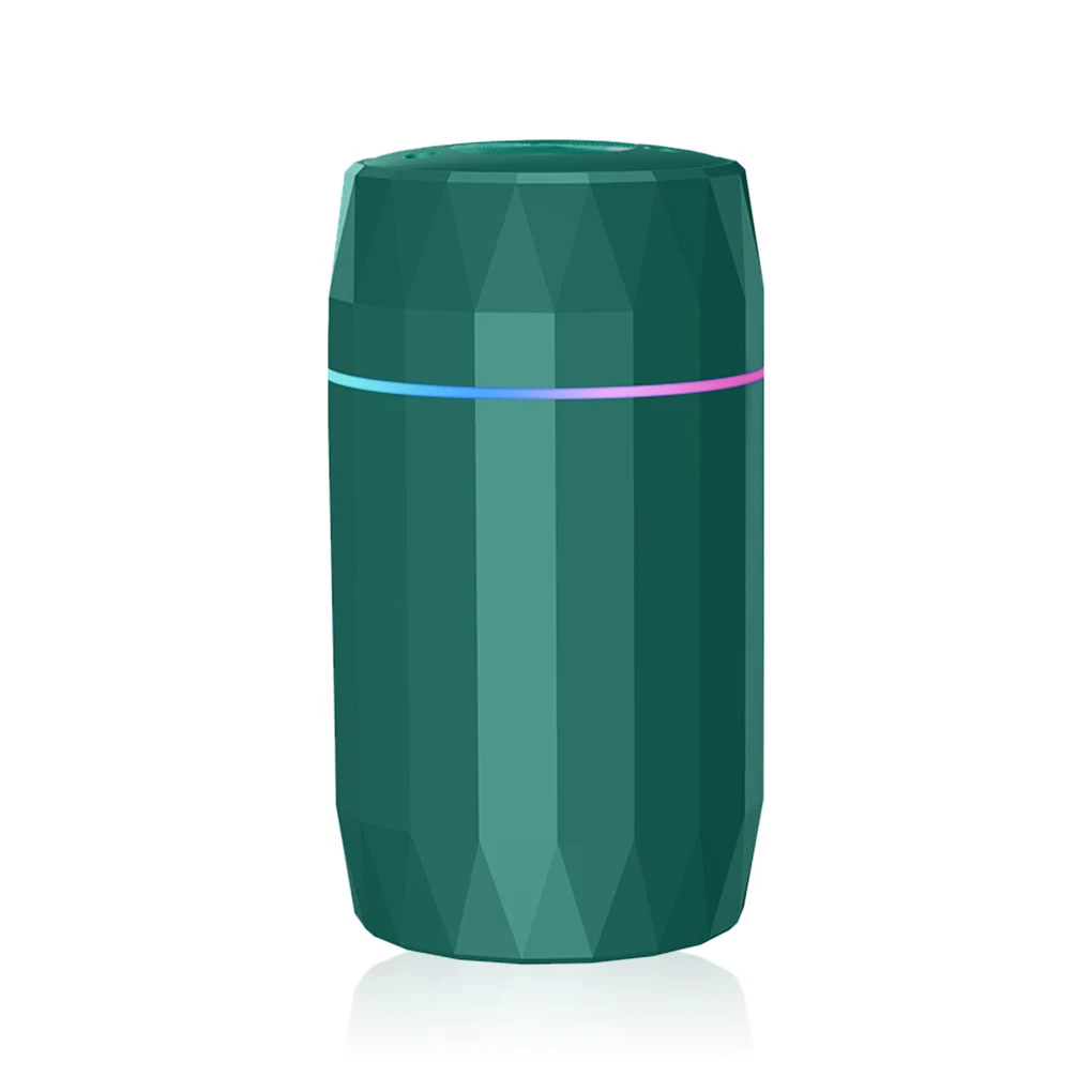 가습기 1200ml 쿨 미스트 메이커 나이트 라이트 미니 아로마 디퓨저 침실 거실용, 그린, 더블 노즐