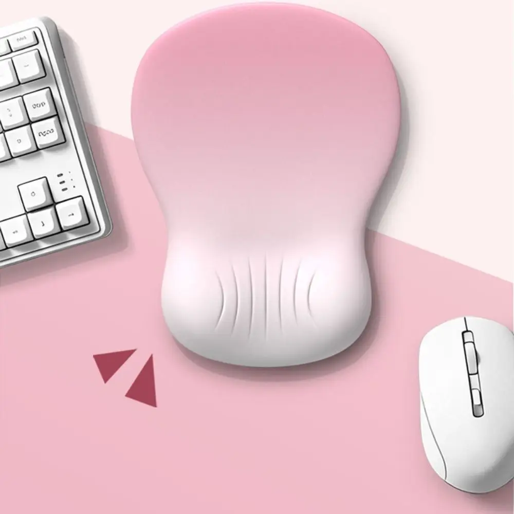 Cozy Ergonomic Cozy Mouse Pad Comfortable Breathable Memory Foam Wrist Rest Thickened Non-Slip Hand Support Mouse Mat Universal