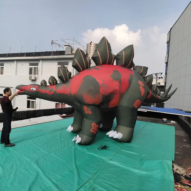 Giant Inflatable Stegosaurus Promotional Display Giant Dinosaur For Advertising 8M Blow Molded Dinosaur Balloon