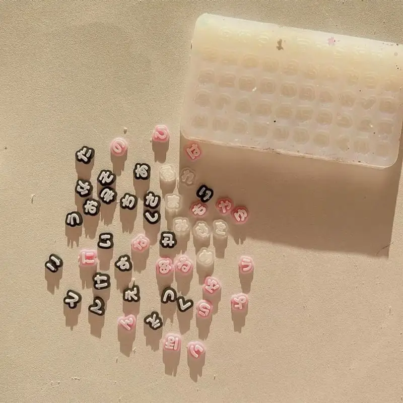 

R1WE Filler Japanese Word Silicone Mold Keyring Pendant Handmade Ornament Mold for Valentines Day Birthday Gift