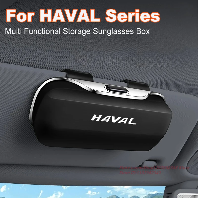 

For HAVAL H6 GT H9 H7 Jolion F7 H2 F7X Big Dog Dargo Multi Functional Sunglasses Box Car Interior Sunshading Board Glasses Clip