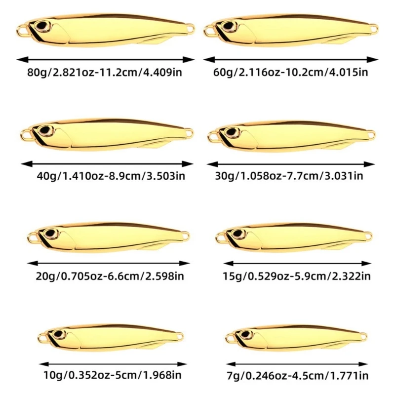 Y1UB 8 шт. рыболовные приманки ложка металлические приманки приманки 3D глаза рыболовные приманки прочные