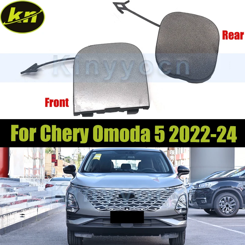 Unpainted Front Or Rear Bumper Towing Hook Cover For Chery Omoda 5 2022 2023 2024 Bumper Tow Eye Trim Cap Cover