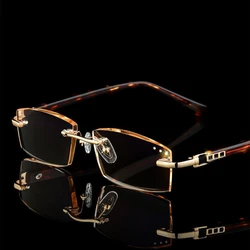 HD Presbyopia Glasses High End Neutral Reading Glasses Frameless Anti Fatigue and Anti Blue Light Presbyopia Glasses
