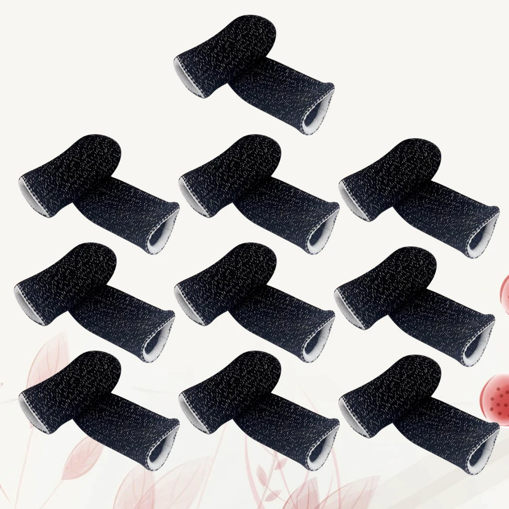 

10 Pcs Anti-sweat Finger Sleeves for Phone Game Screen Touch Cover Oil-proof Thumb Gaming Accessories Non-slip Mobile Protection