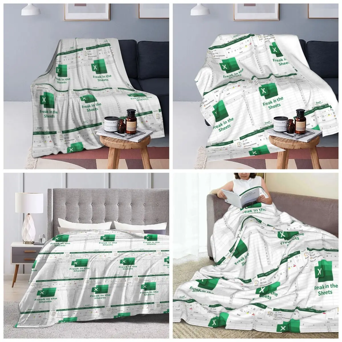 Freak In The Sheets Excel Spreadsheet Blanket Soft Warm Flannel Throw Blanket Bedding for Bed Travel Home Couch