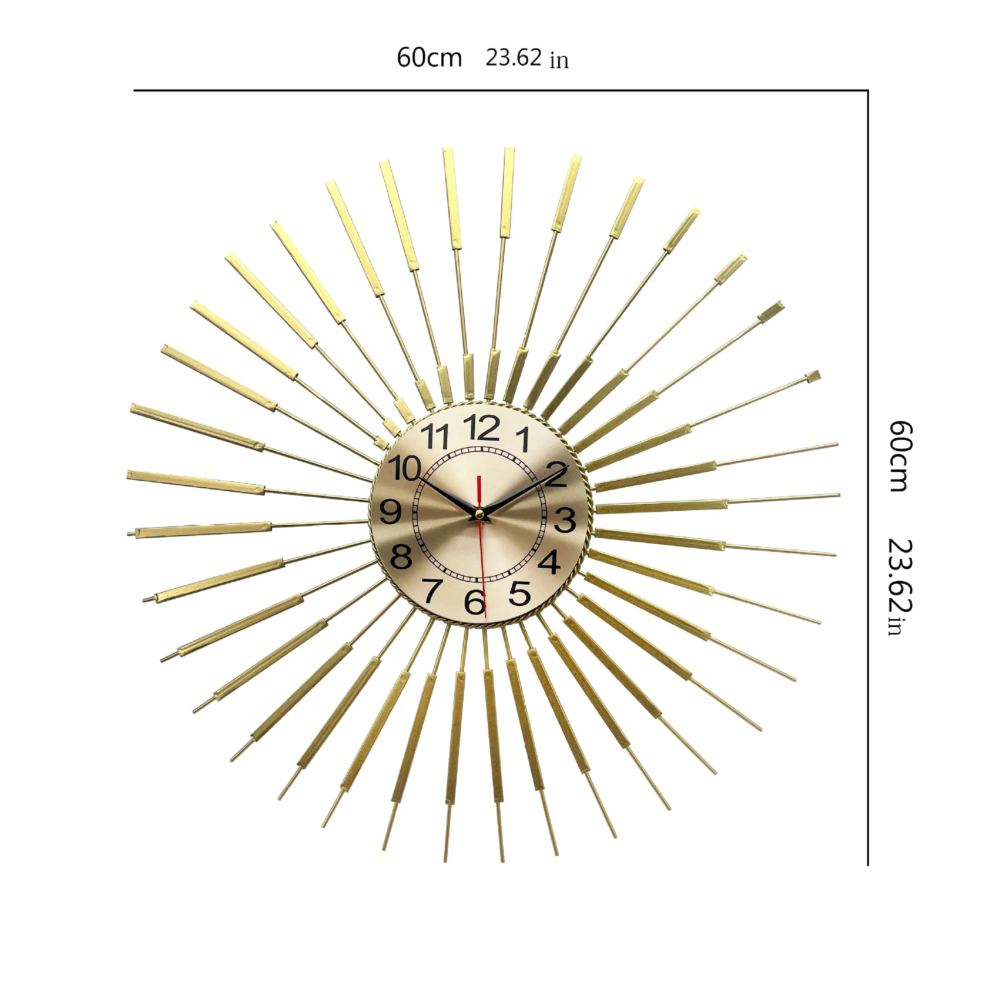 Modern minimalist metal clock creative unique decoration fashion personalized watch light luxury household watch