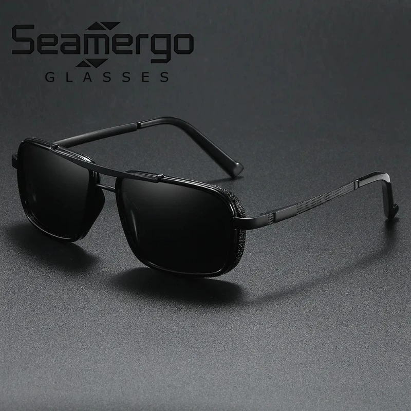 Modische TAC Polarisierte Sonnenbrille 2026 Vintage Dickrahmige Punk-Style Herren Metall Luxus Designer Bergsteiger-Brille