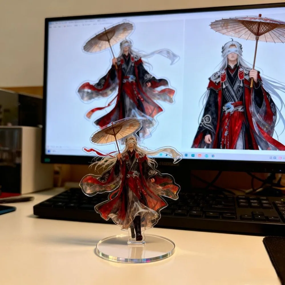 Cartoon Anime Renegade Immortal Acrylic Plaque Cosplay Character Wang Lin Stand Model Desk Ornament Keychain Decoration Gift
