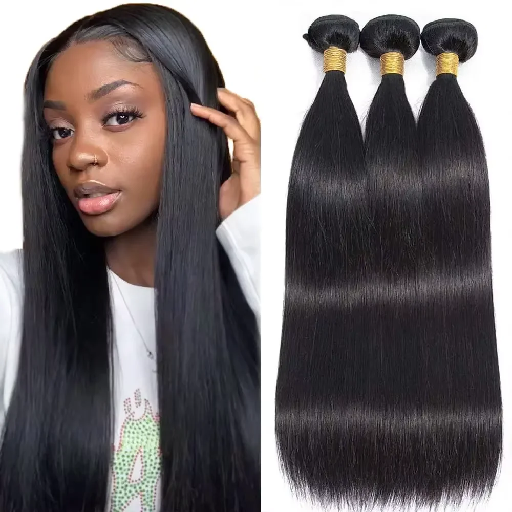 Straight Human Hair Bundles Brazilian 100% Human Hair 36 40 Inch Bundle Remy Hair Natural Human Hair Entensions For Women