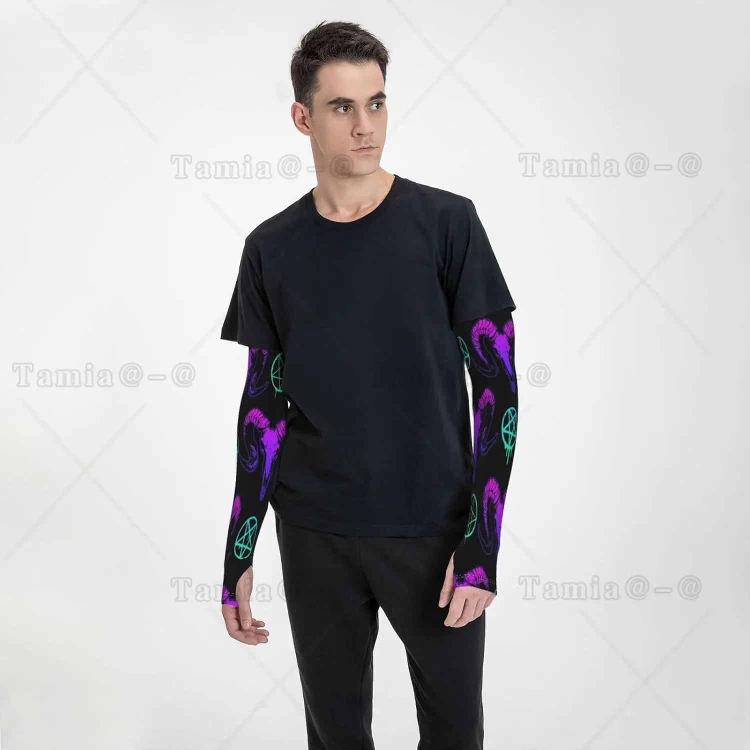 Texas Native Wheel Cow Skull Arm Sleeves UV-Schutz Sonne Unisex Sport Ice Silk Sleeves