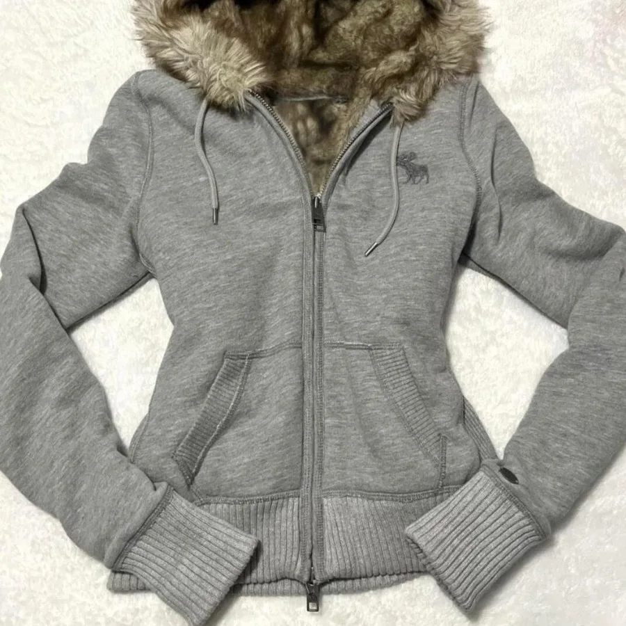 Y2K Rock Punk Motorcycle Jacket Grunge Long-sleeved Fleece-lined Hooded Sweatshirt Jacket Subculture Slim Top Zipper Short Tops