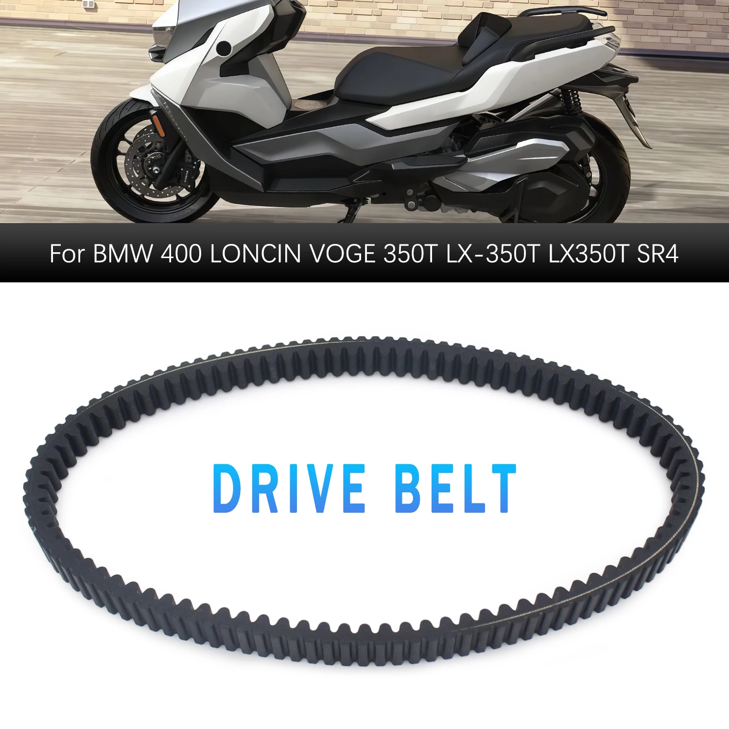 Motorcycle Rubber Transmission Replacement Drive Belt For BMW 400 C400GT C400X LONCIN VOGE 350T LX-350T LX350T SR4 8395830