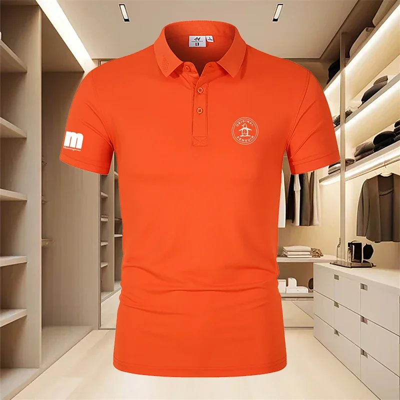 Men's Munsingwear Brand Short Sleeved Polo Shirt, Men's Cool and Breathable Summer T-shirt, Fashionable and Casual Men's Clothin