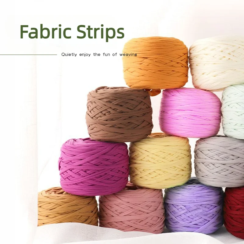 

1pc 2cm Wide T-shirt Yarn,Woven Knitted Fabric Yarn,Elastic Crochet Knitting Tape For Weaving DIY Bags, Blankets, Cushions, Doll