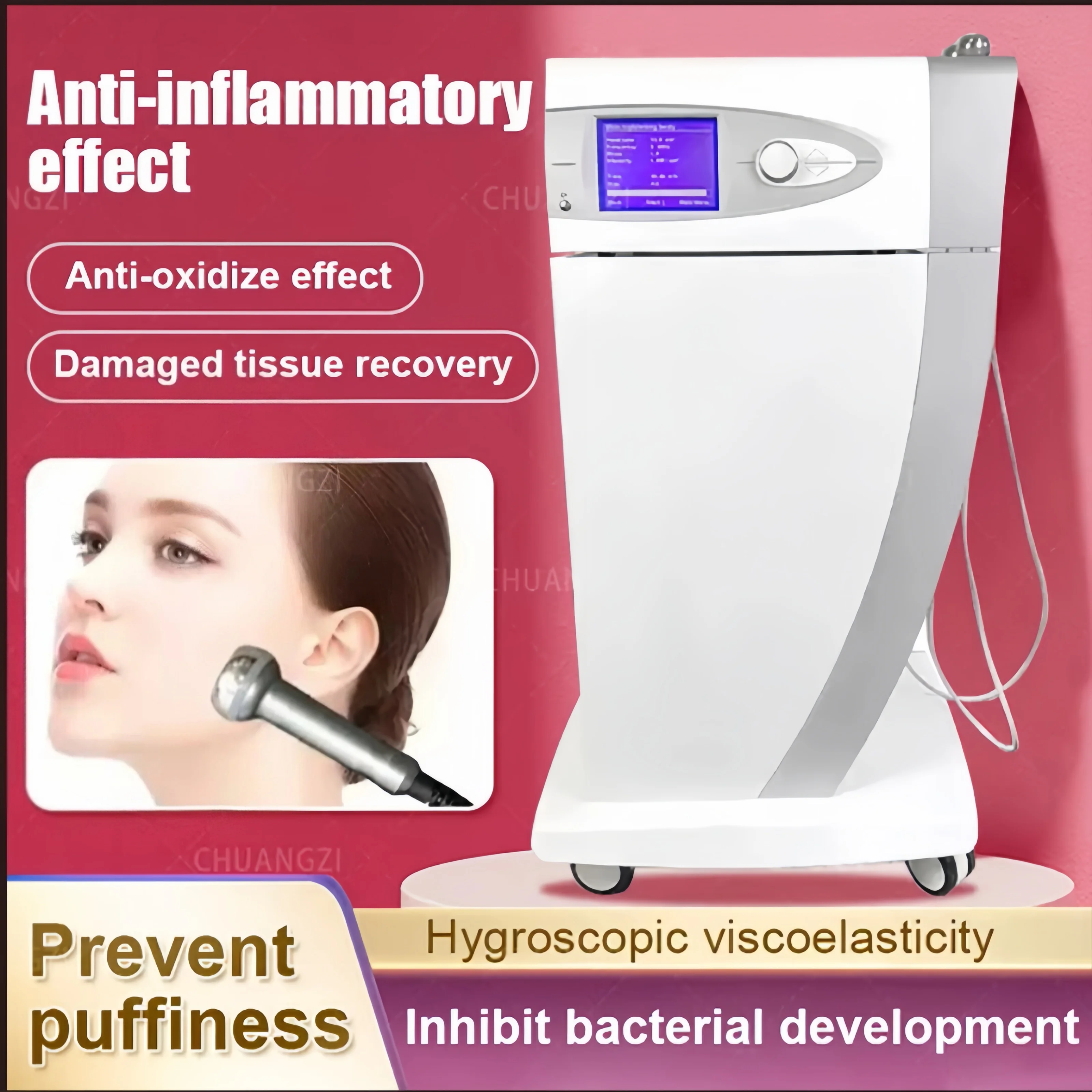 LDM water droplet lifting machine facial anti-aging ultrasonic dual frequency ultrasonic equipment for wrinkle removal